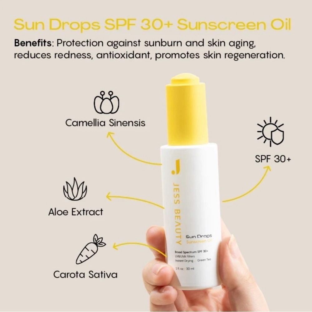 Jess Beauty Sun Drops Sun Screen Brand New Sealed with box✨luxury skin sun care